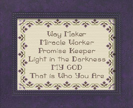 Way Maker Praise Song in Purples